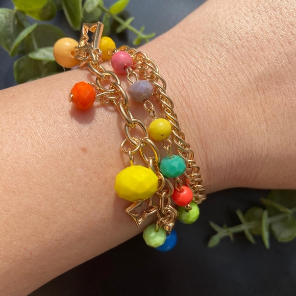 Colourful Gold Luxury Bracelet - Picture 5 of 15
